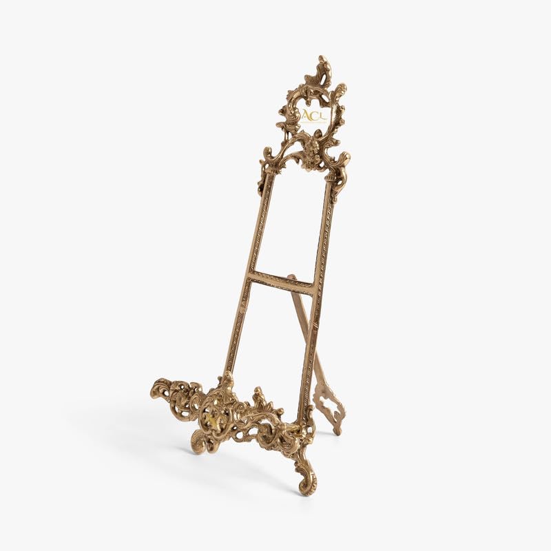 Assorted Collections ACL Brass Easel Display Stands for Art Deco, Paintings, Pictures, Decorative Plates, Wedding Signs, Menu Stand, Home Decor