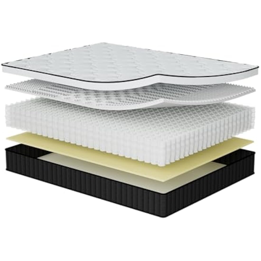 Zinus Single Pocket Spring Mattress–Tight Top Mattress 90x190cm/3x6ft–25cm/10in Height–Medium Firmness with Recycled Padding and High-Density Foam for Comfort–10-Year Warranty–OEKO-TEX Certified