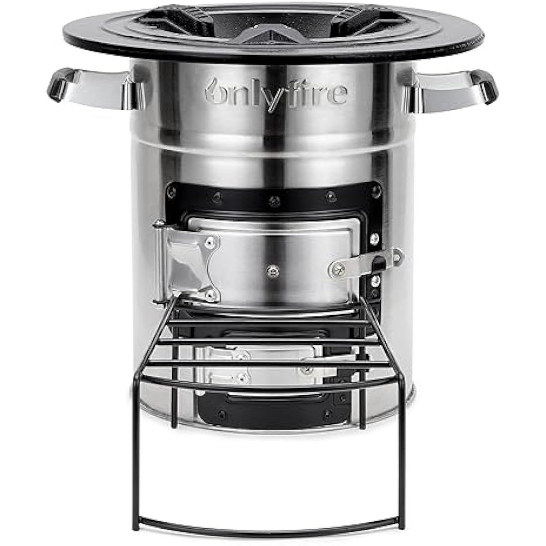 Onlyfire Stainless Steel Rocket Stove,Portable Camp Stove Wood Burning,Outdoor Stove for Backpacking，Outdoor Cooking, Camping, Picnic, BBQ, Hunting, Fishing
