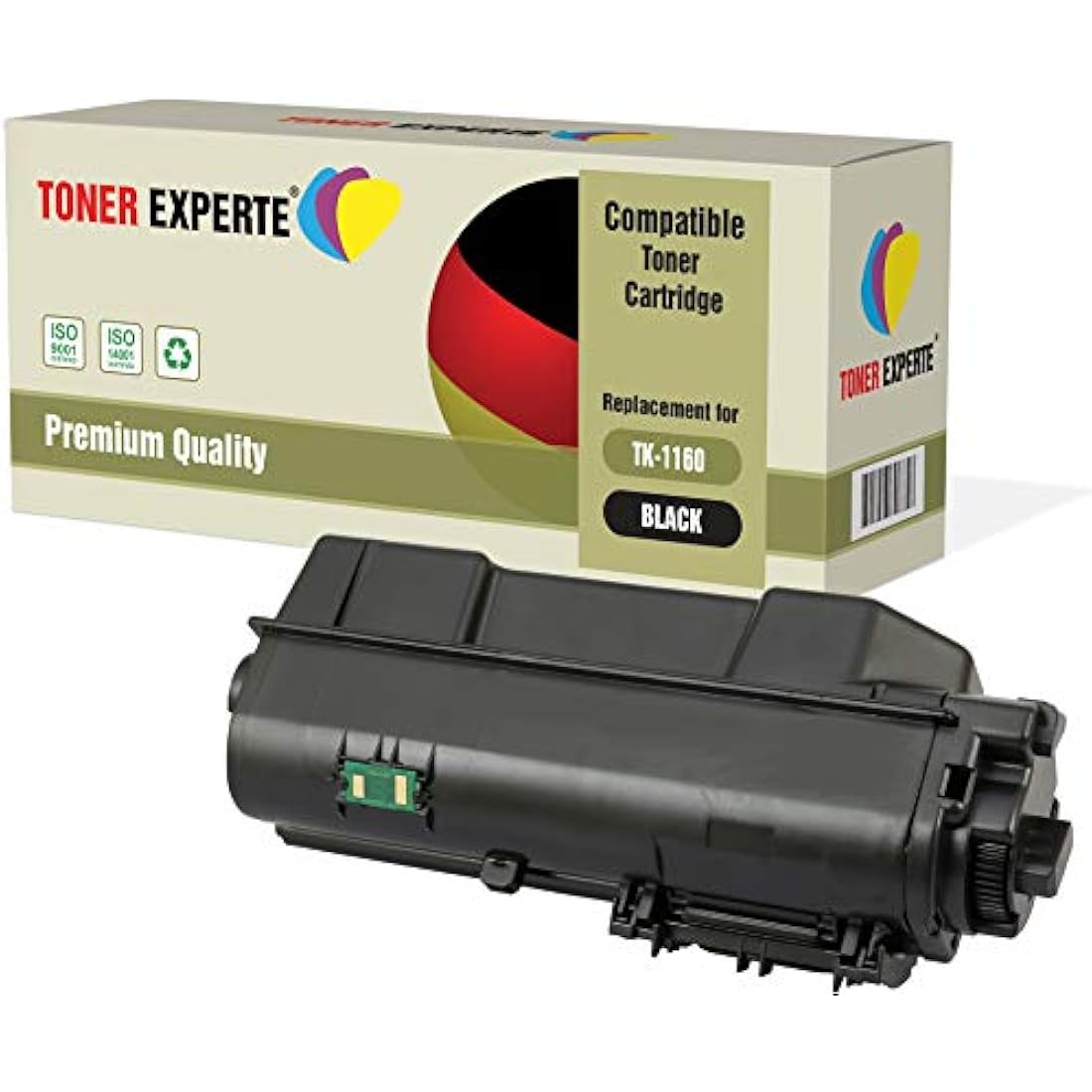 TONER EXPERTE 2-Pack Compatible with TK-1160 TK1160 Premium Toner Cartridges for Kyocera ECOSYS P2040dn, P2040dw
