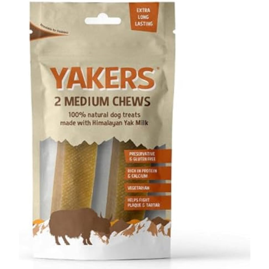 Yakers Dog Chew Medium, 130 g (Pack of 2)