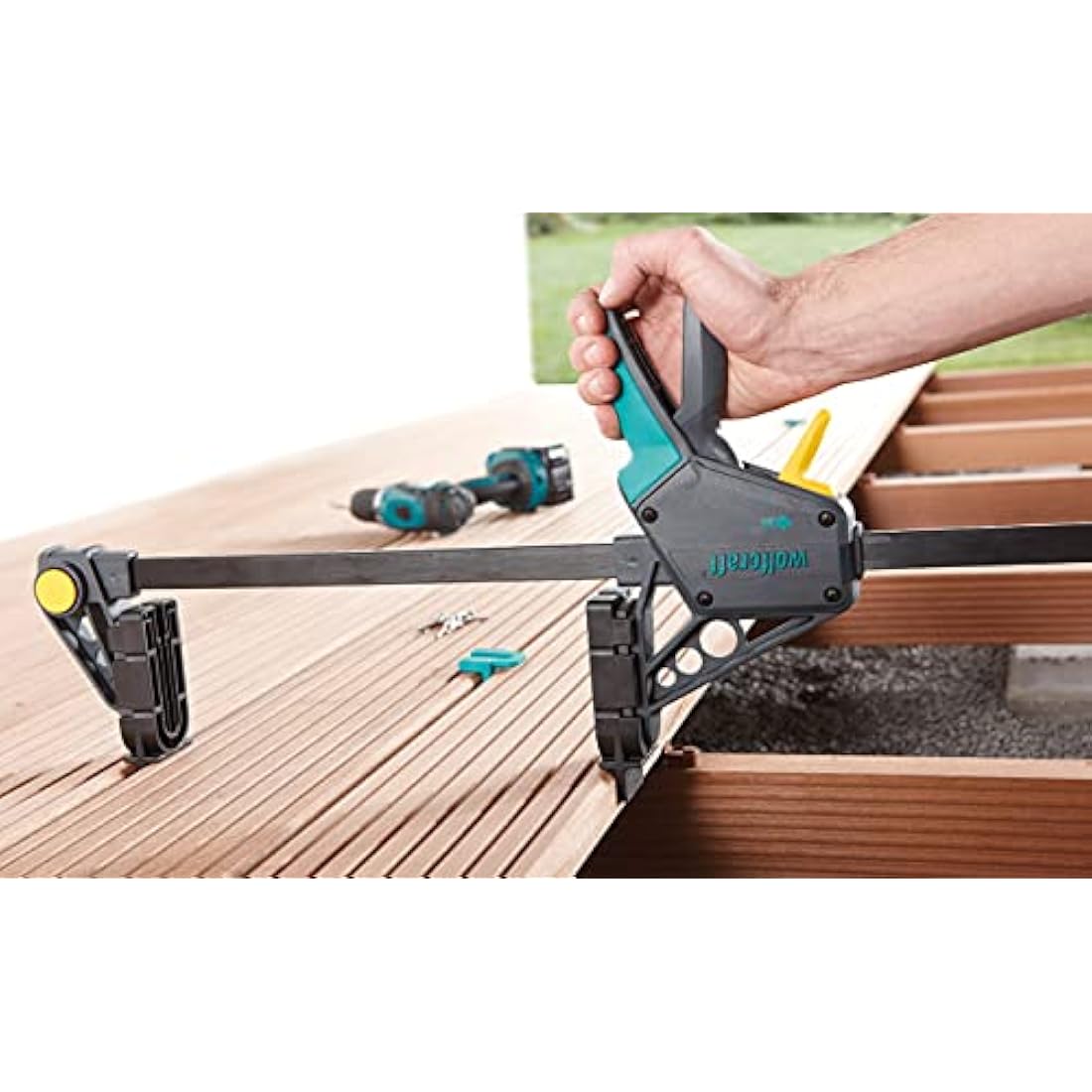wolfcraft Installation Clamp for Deck Boards I 6985000 I for aligning Deck Boards