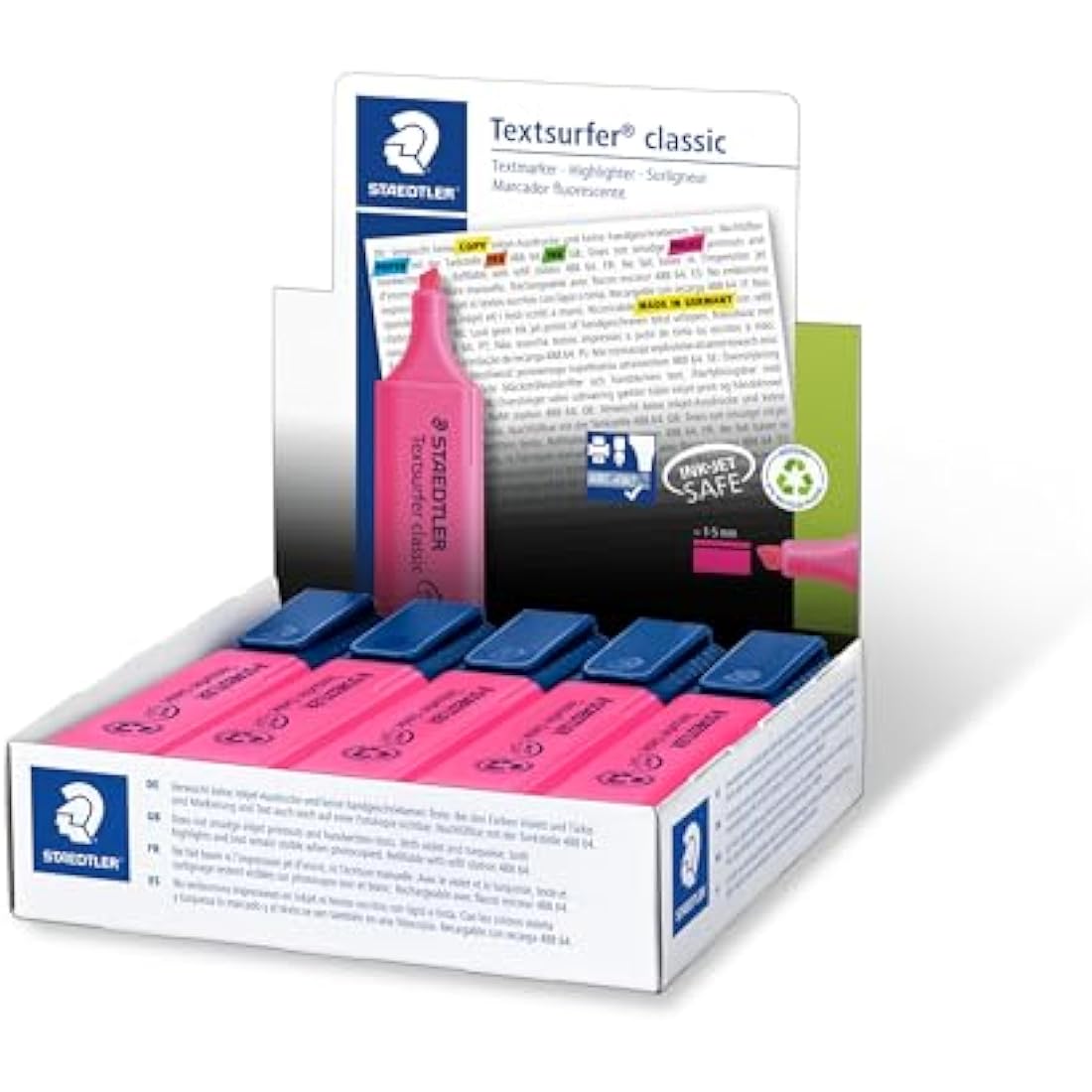STAEDTLER 364-23 Textsurfer Classic Highlighter - Pink (Box of 10)