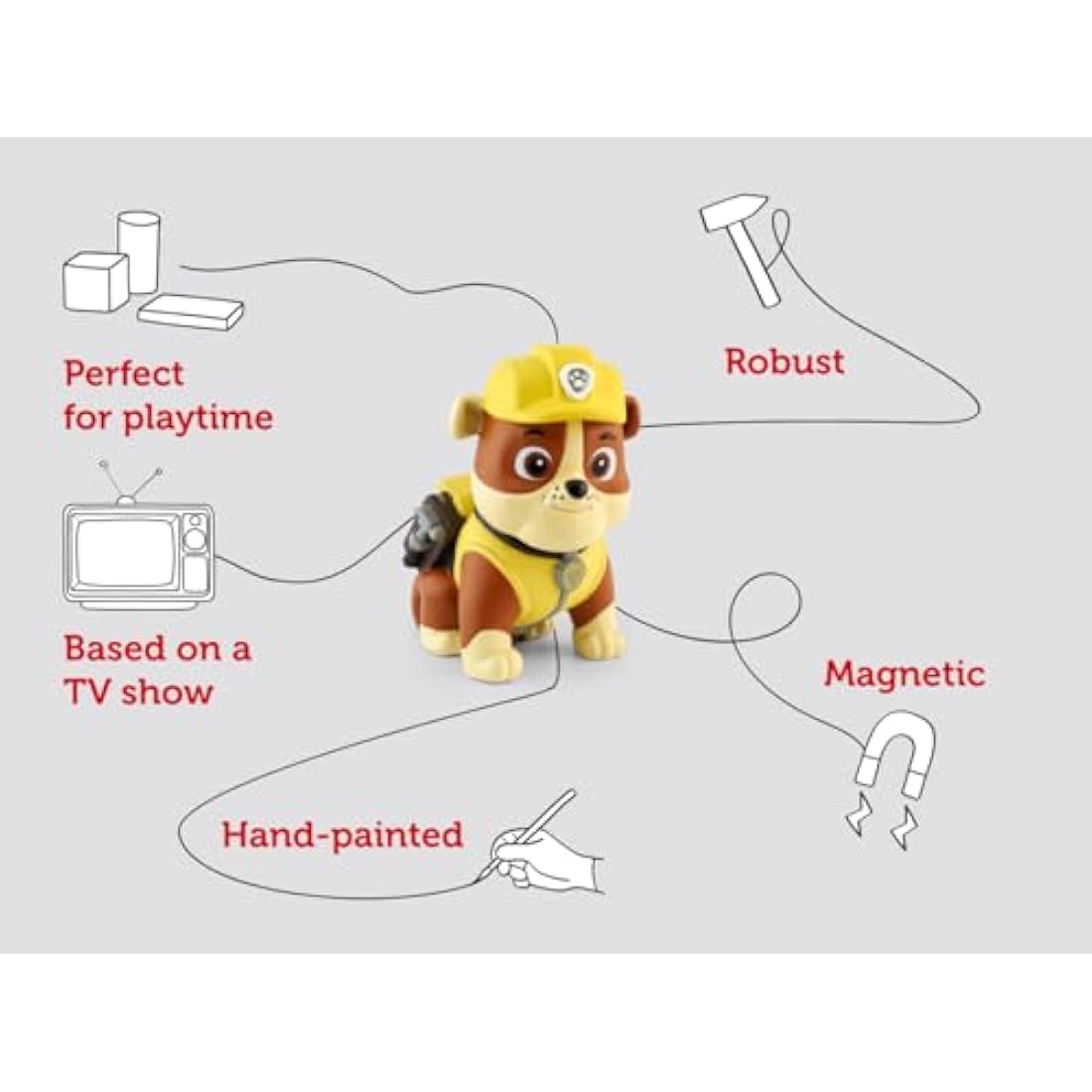 Toniebox Paw Patrol Rubble Audio Character - Paw Patrol Toys, Volume 2 Audiobooks for Kids