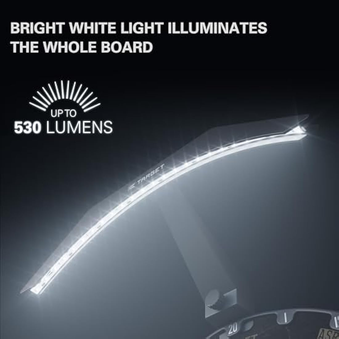 Target Darts LED Dartboard Light - Bright Dart Board Lighting | Extra Long 3m Cable | Securely Fits All Dart Boards | Easy Assembly | Professional Darts Accessories