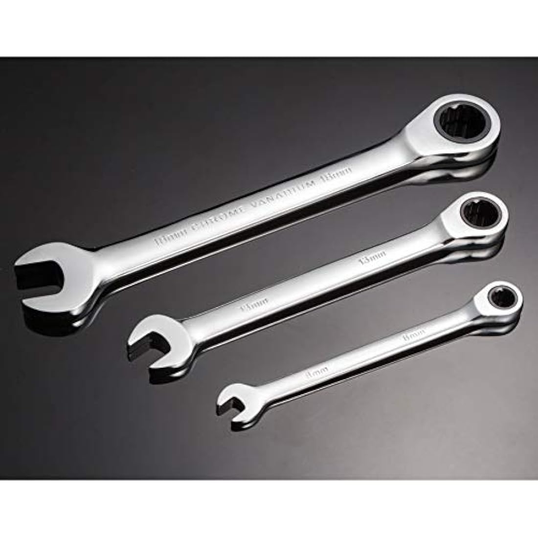 Qnkaa Ratchet Spanner Set Combination Wrench 12 Piece Metric Sizes from 8mm to 19mm with Roll Bag, Perfect for Home, Bike, Car Repairs