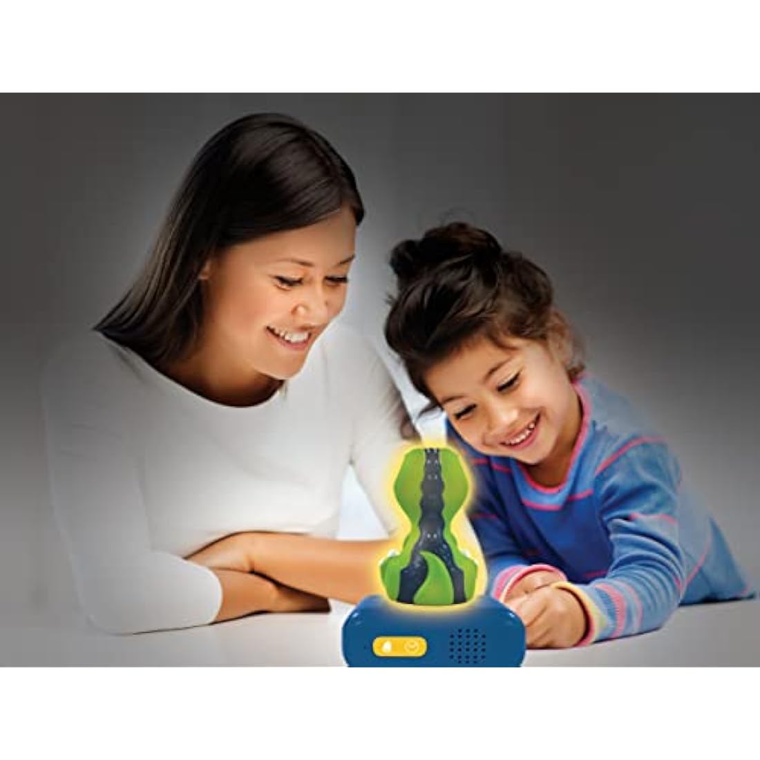 LEXIBOOK, Dinosaur, Nightlight alarm clock, Sounds and Melodies, LCD Backlit screen, Luminous, Snooze, Blue/Green, RL800DINO