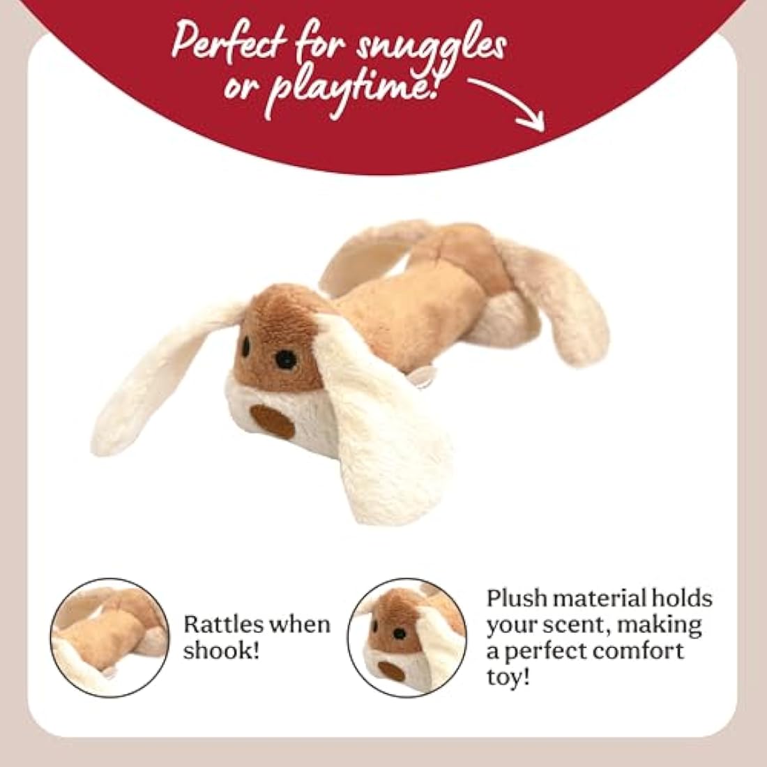 Rosewood Dog Natural Nippers Cuddle Plush, for All Breed Sizes