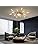 Modern LED Ceiling Light,12+1 Heads Semi Flush Mount Gold Chandeliers Ceiling Lighting for Bedroom Living Room Kitchen Dining Room Restaurant