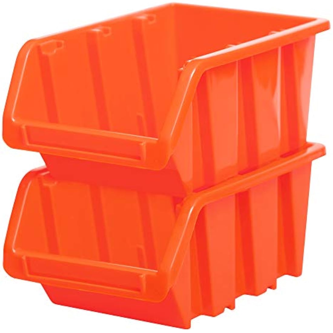 Set of 100 XS size IN-Box storage bins and wall mounted louvre