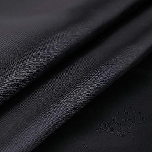 2 UR DOOR - Black shower curtains bathroom Polyester fabric Shower Curtain Mould and Mildew Resistant (180 x 180 cm)