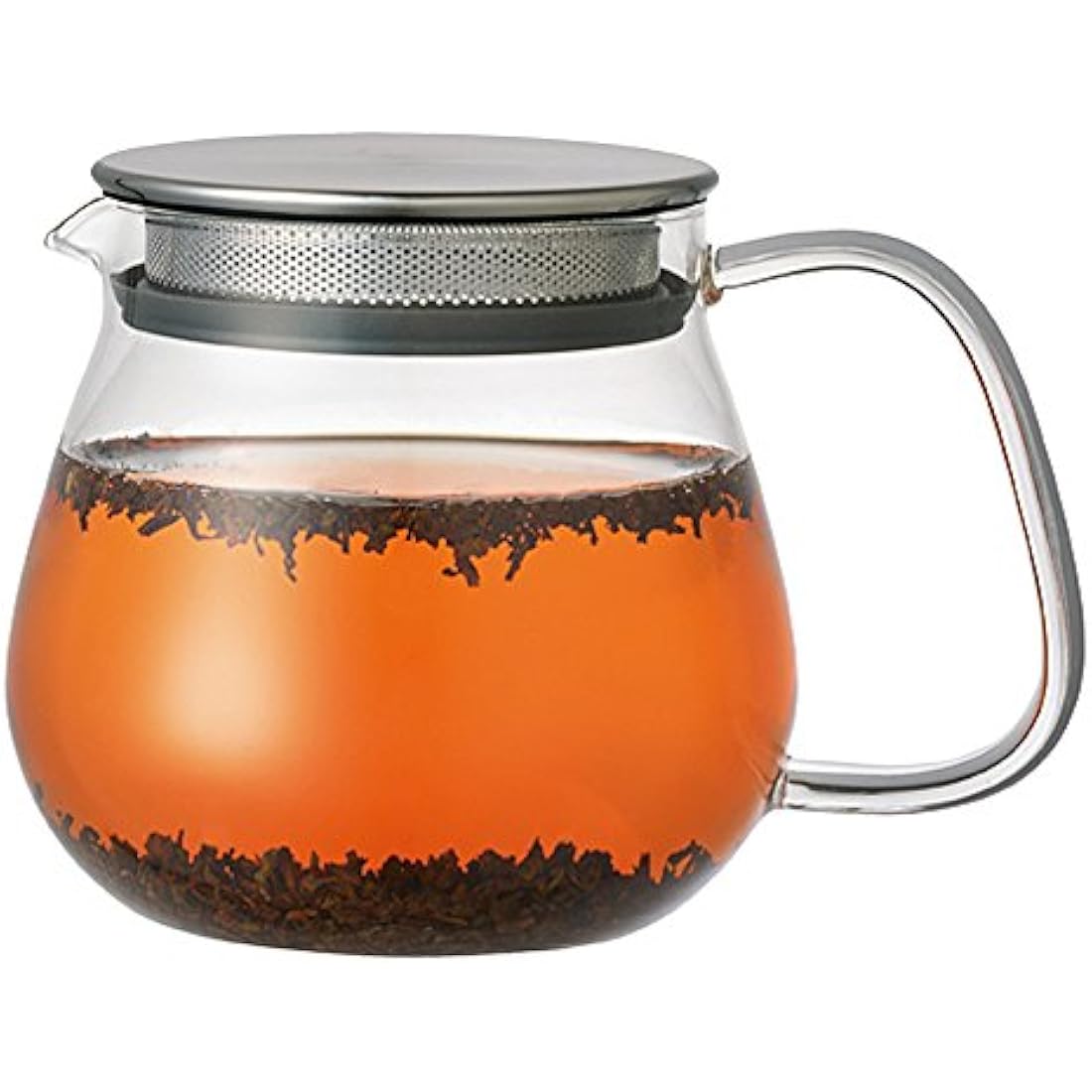 Kinto Unitea - 460 ml One Touch Teapot - Heat resistant - Glass teapot with stainless steel filter and lid