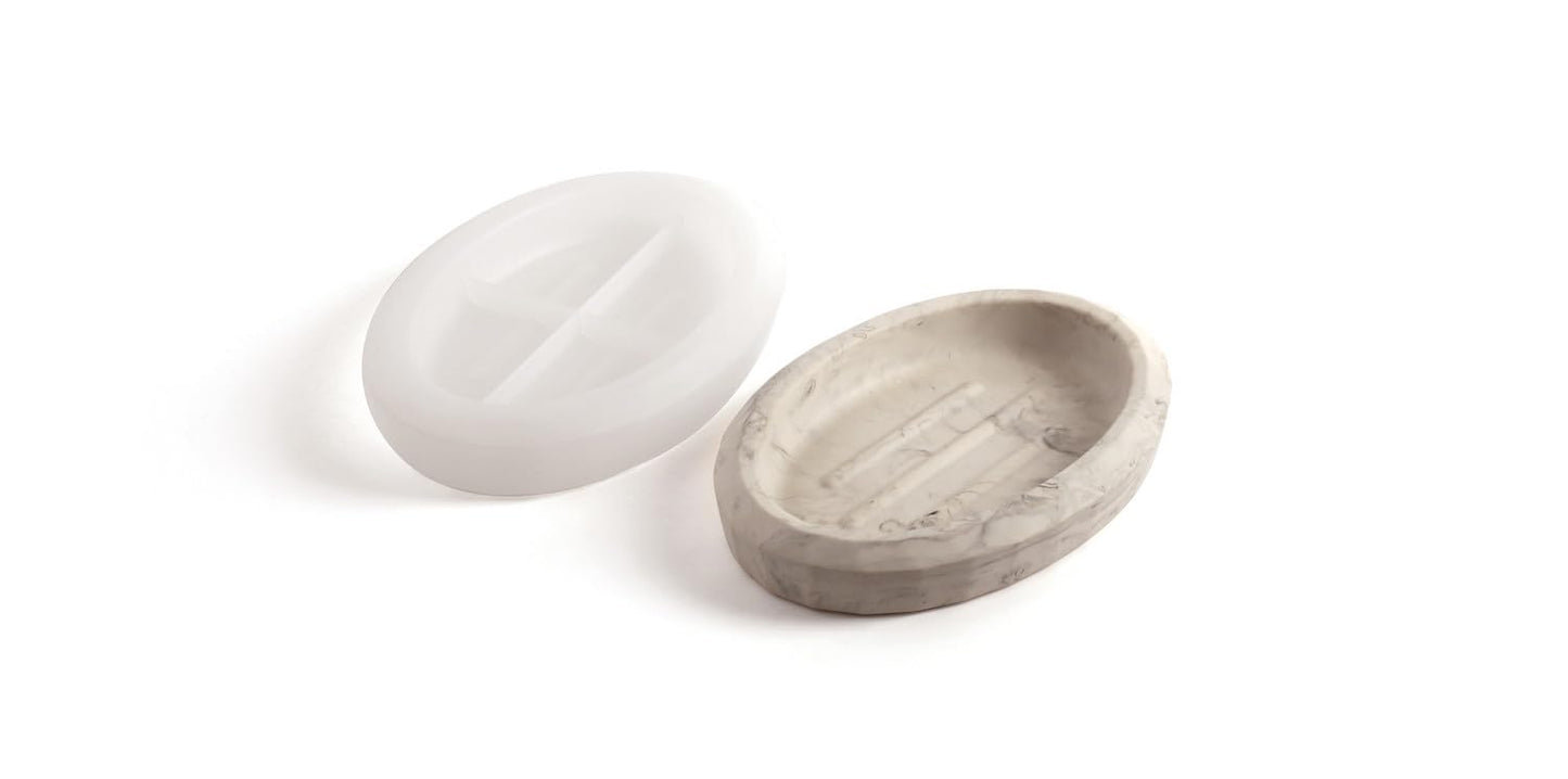 Jesmonite Silicone Soap Dish Mould 15 x 10.5 x 2.5 cm