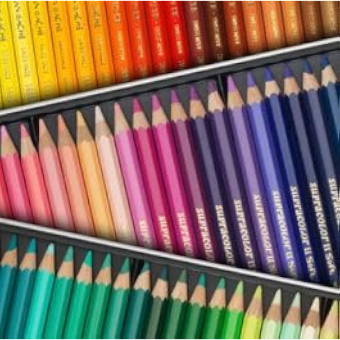 Caran Dache Metal tin with 18 assorted colours