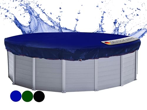 QUICK STAR Winter Swimming Pool Cover Round 200g/m? for Poolsize 366-400 cm Tarpaulin dimension ? 460 cm Blue