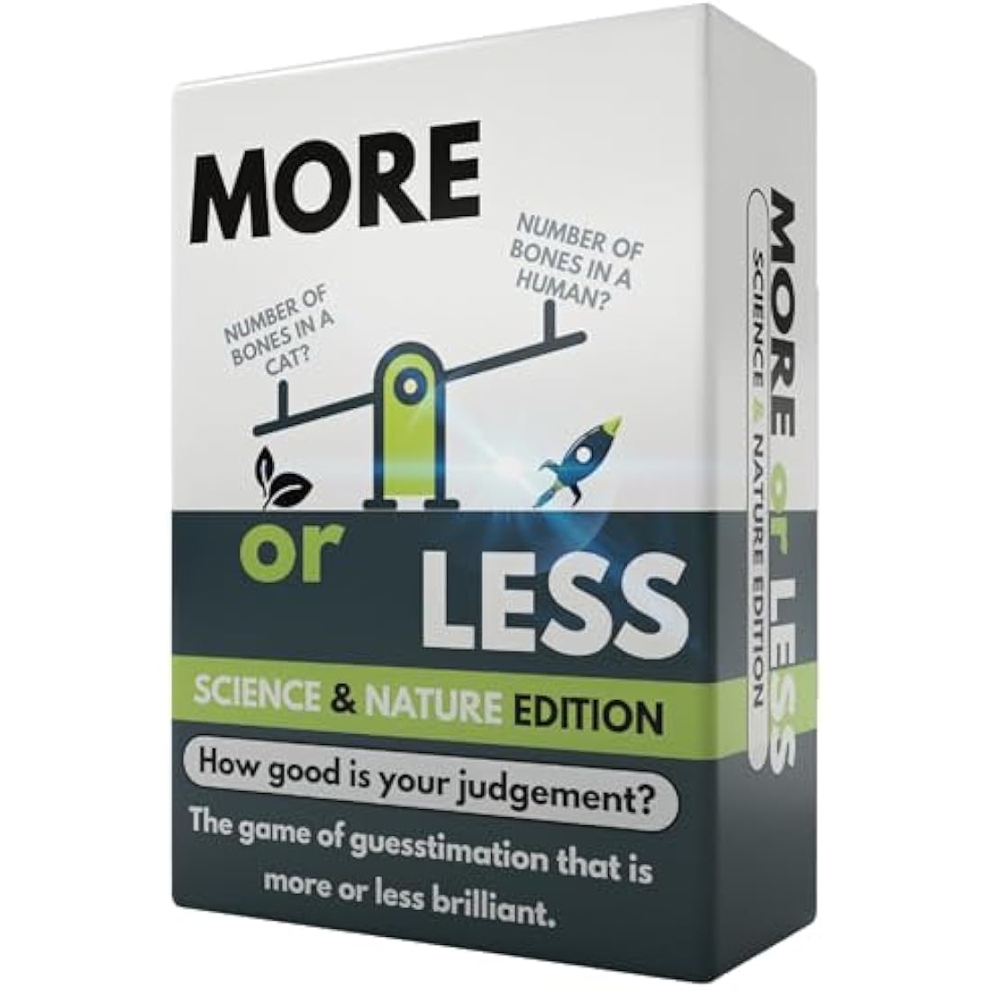 More or Less Science & Nature Edition Card Game | 2 Players + | Travel & Pocket Card Game for Kids, Teens & Adults | Play Anywhere