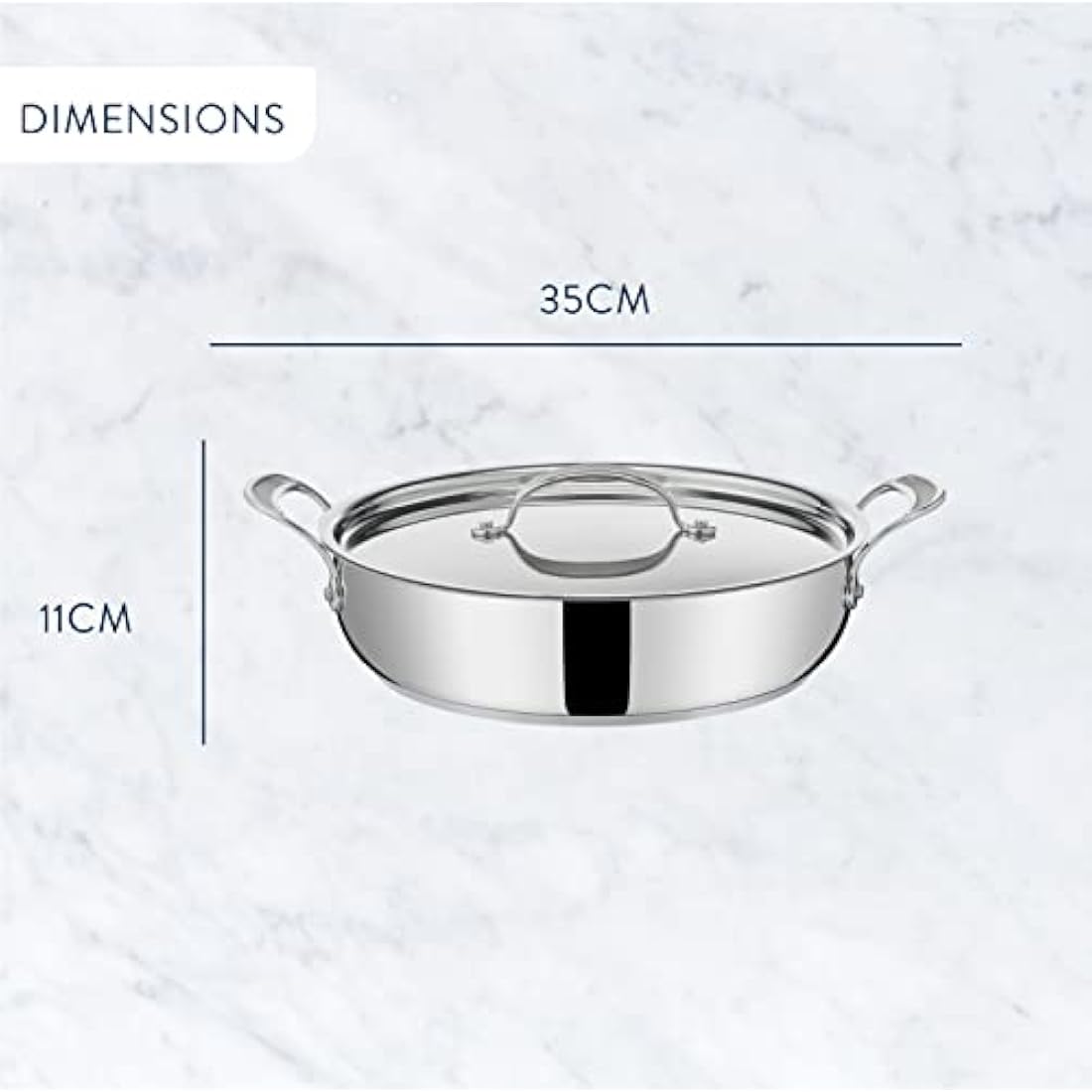 Tefal Jamie Oliver Cooks Classic Stainless Steel 30cm Shallow Pan