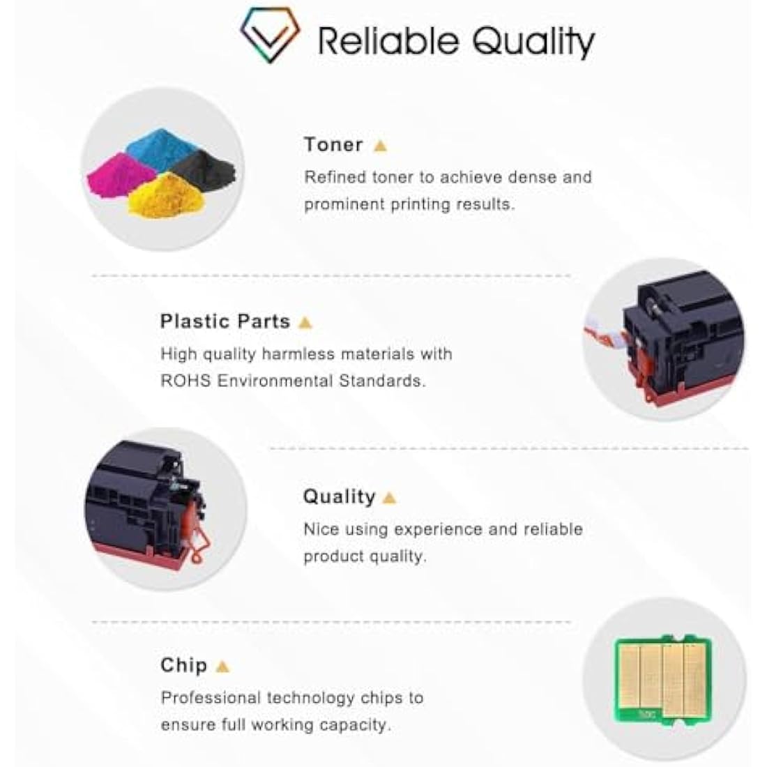 Cool Toner Compatible Toner Cartridge Replacement for HP 203X 203A CF540A CF540X Color Laserjet Pro MFP M281fdw M254dw M281fdn M281cdw M280nw M254nw M254dn M281 M254 (Black Cyan Yellow Magenta, 4Pack)