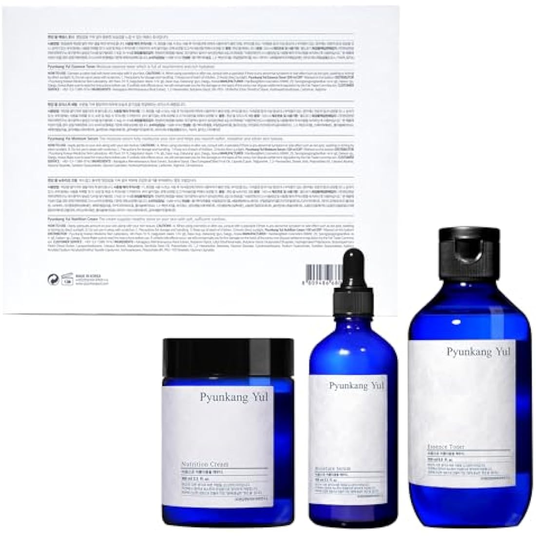 [PKY] Pyunkang Yul Basic Line Skincare Gift Set, Holiday Essentials for Moisturizing & Nourishing, Toner, Serum & Face Cream, Ideal for Gifting (3-Item Set)