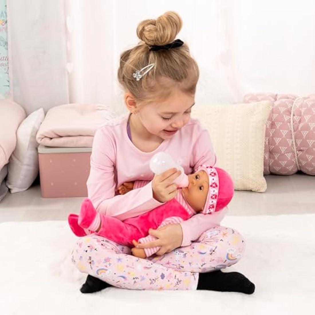 Bayer Design 15inch First Words Baby Doll (Pink)