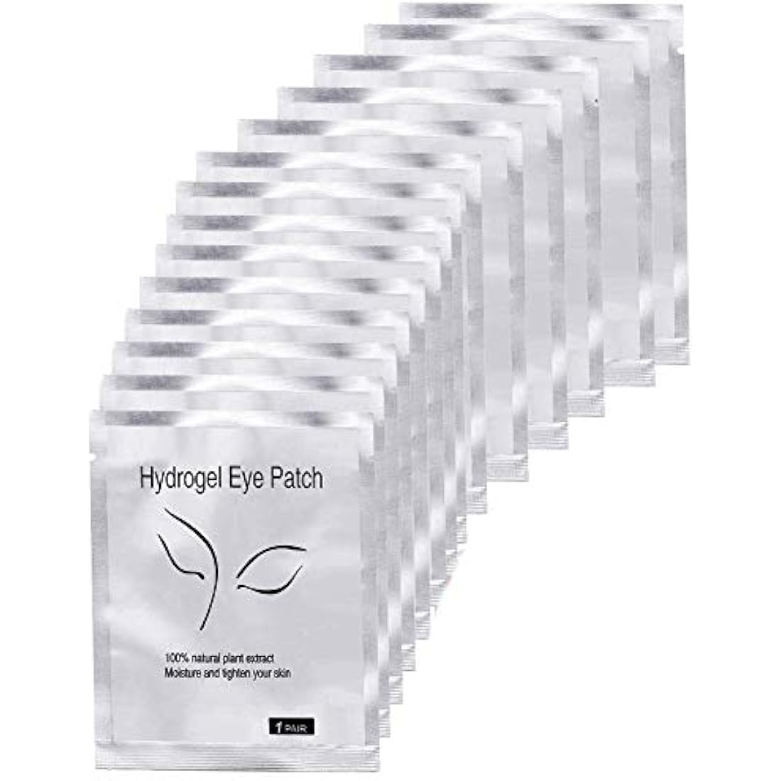 Yorgewd 100 Pairs Under Eye Gel Pads Eyelash Extension Pads Lints Free Eyelash Patches for Pro Salon & Individual Eyelash (100 Pairs)