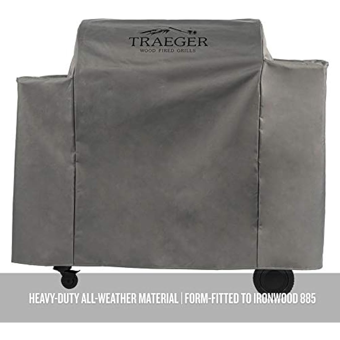 Traeger Pellet Grills BAC513 Ironwood 885 Full Length Grill Cover, Gray