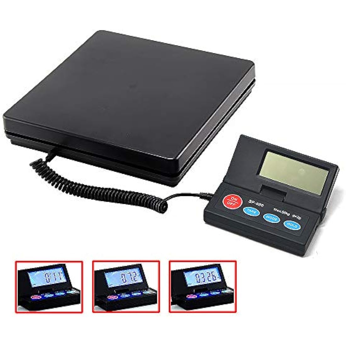 Weighing Platform Parcels Scale Digital Electric Heavy Duty Large Capacity Postal Industrial Commercial Shop Kitchen Letter Luggage Scales 50KG 110lb