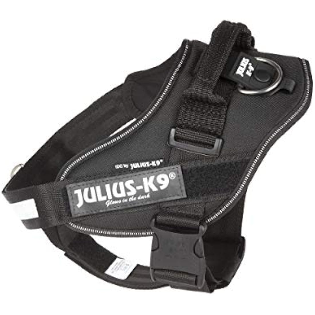Julius-K9, IDC Powerharness, Dog Harness with Front Control Y-Belt, Black, Size: M/0