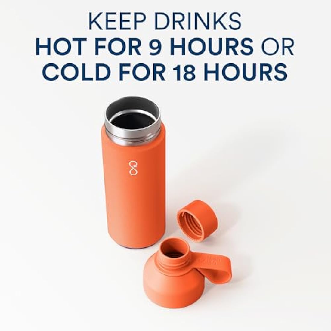 Ocean Bottle - Recycled Stainless Steel Bottle - Eco-Friendly & Reusable (Original 500ml, Sun Orange)