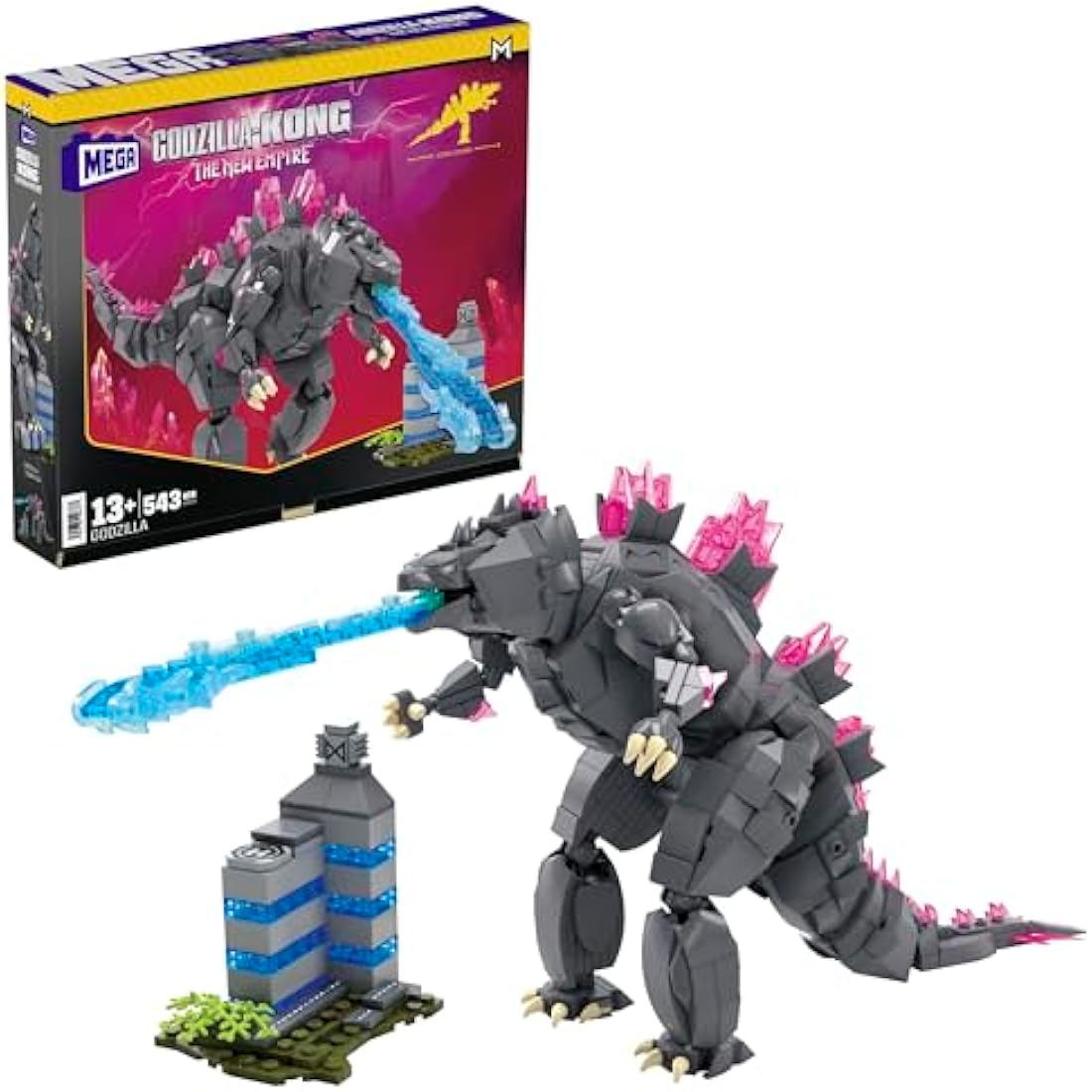 Mega Godzilla x Kong: The New Empire Building Set, Godzilla Action Figure with 543 Pieces and Accessories, Build & Display Toy for Adult Collectors, HTR78