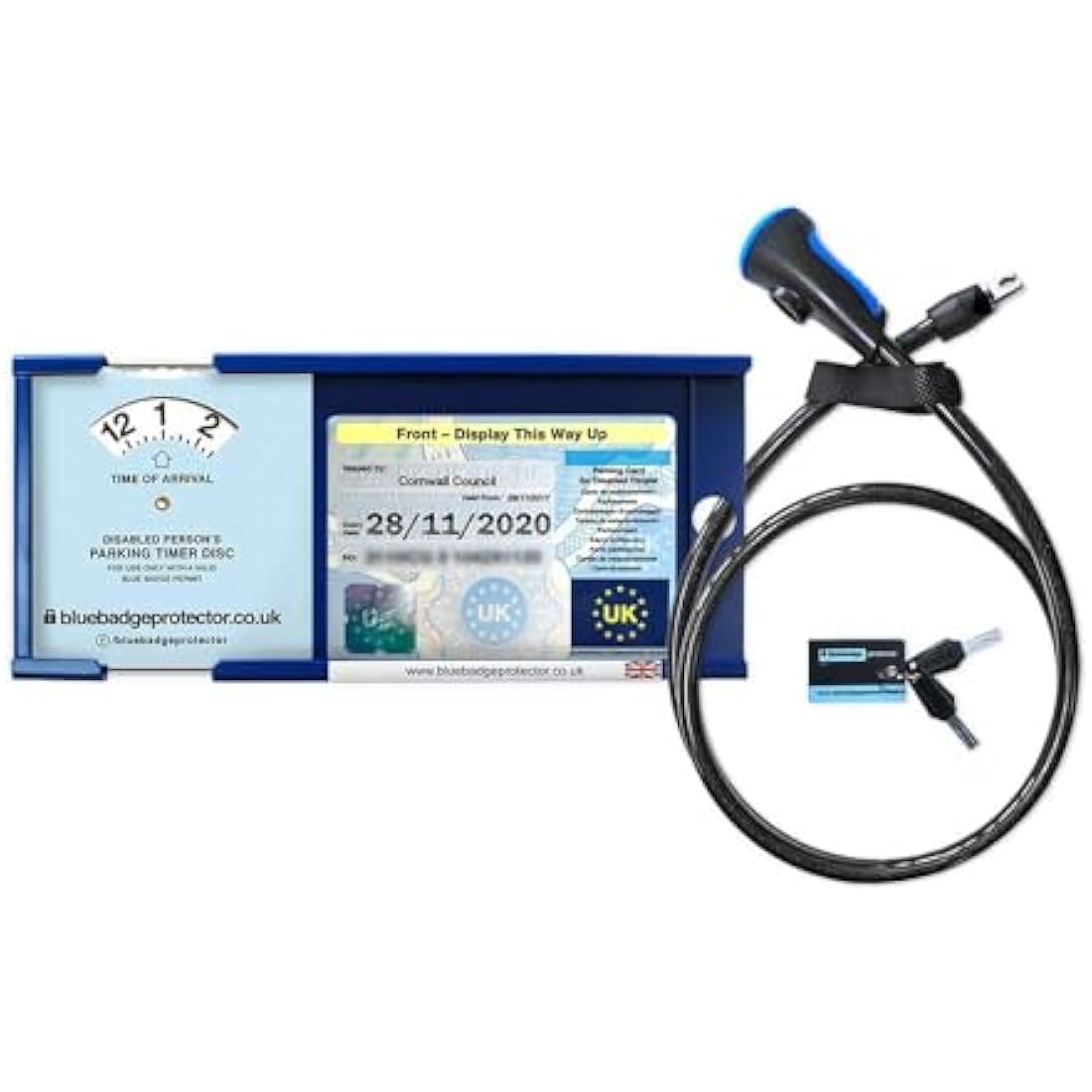 Blue Badge Protector (Double - Secures Blue Badge & Clock)