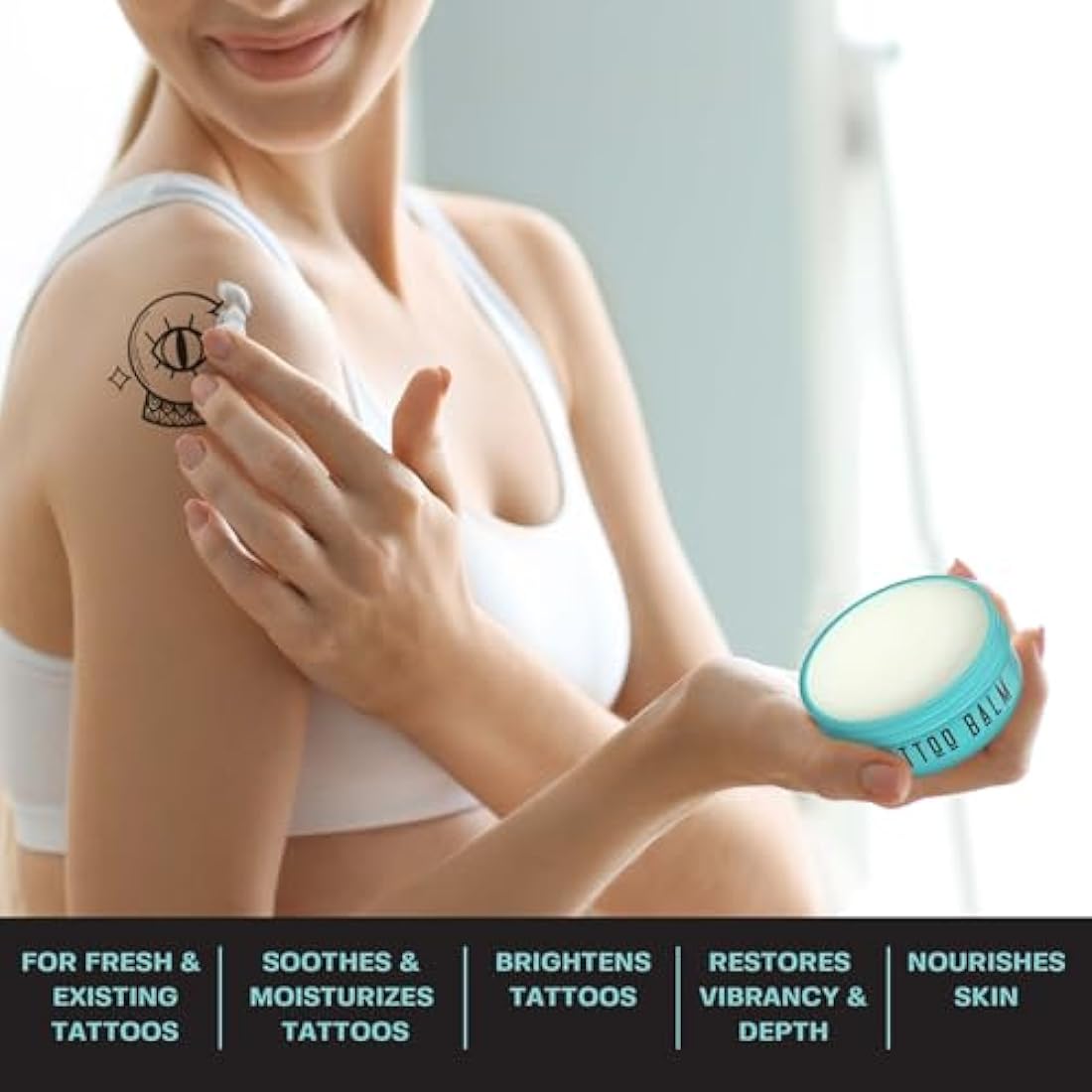 Base Labs Tattoo Balm | Soothe Restore Moisturize | Tattoo Aftercare Lotion Balm for Tattoo Recovery, Brightening, Color Enhancement, for Old and New Tattoos | Tattoo Aftercare Ointment Salve 2PK
