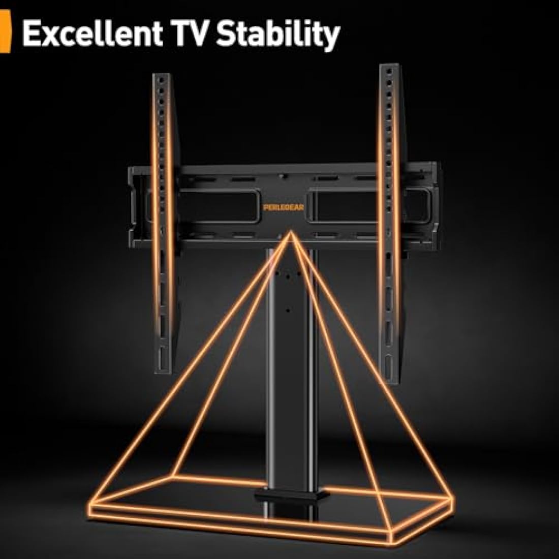 Universal Swivel TV Stand - Table Top TV Stand for 32-60 inch LCD LED TVs - Height Adjustable TV Base Stand with Tempered Glass Base & Wire Management, Holds 40 KG & Max.VESA 400x400mm