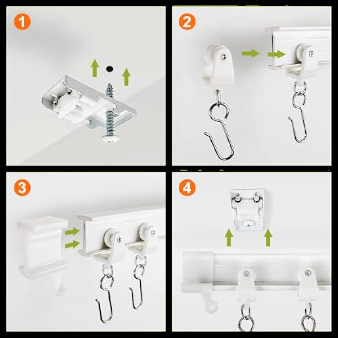 Curtain Rail Ceiling Curtain Track Bendable Flexible Curtain Rails and Fittings for Room Divider,Bay Window,Oval Shower,Bathroom Window,RV Rail, Shower Corner, Hospital Privacy System (3M/10FT)