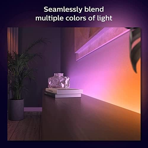 Philips Hue New Gradient Light Strip 1m Extension. for Syncing with Entertainment, Media and Music. with Bluetooth. Works with Alexa, Google Assistant and Apple Homekit.