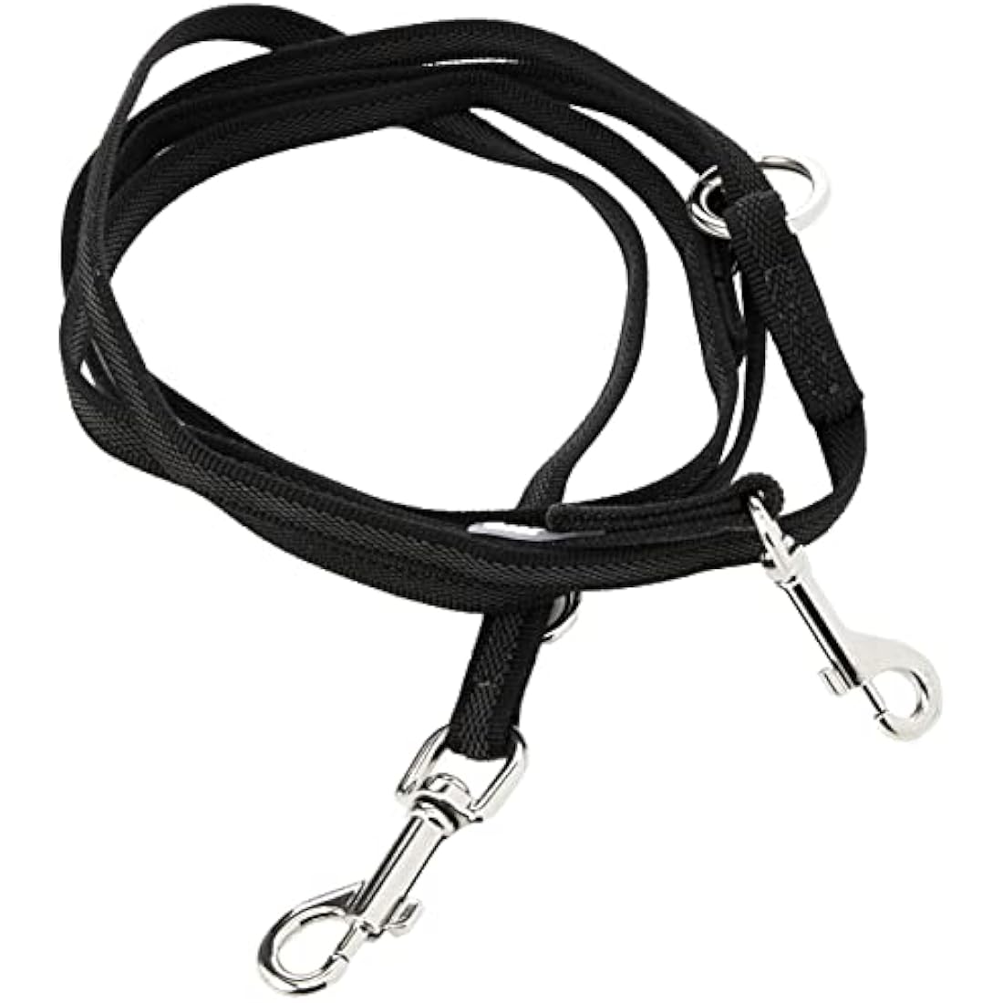 Color & Gray Adjustable Super-Grip Leash, 14 mm x 2,2 m, Black-Gray