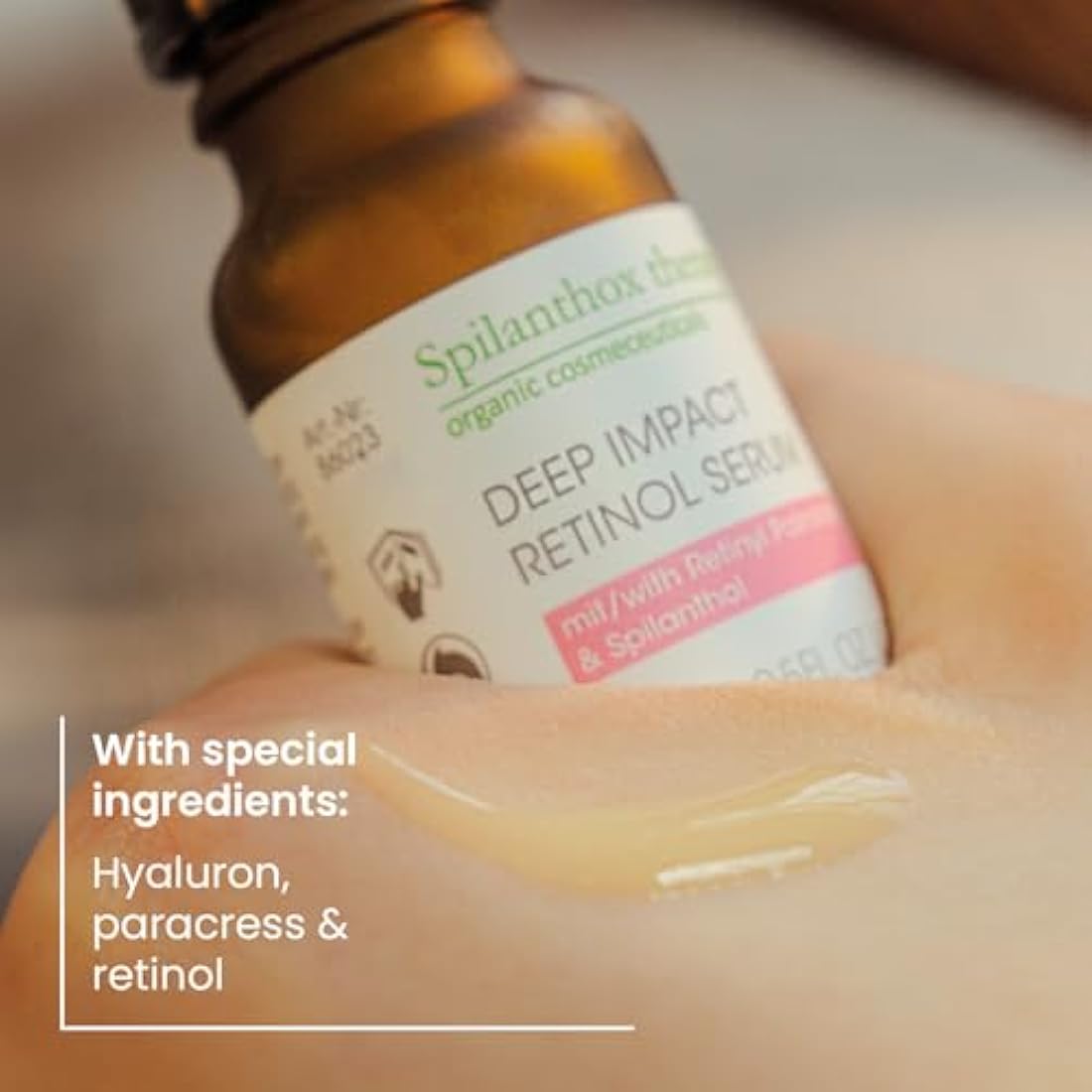 Spilanthox therapy - Deep Impact Retinol Serum - Anti-Ageing Facial Serum - Facial Care for Wrinkle Reduction - Spilanthol & Hyaluronic Acid - Vegan Natural Cosmetics - 15ml