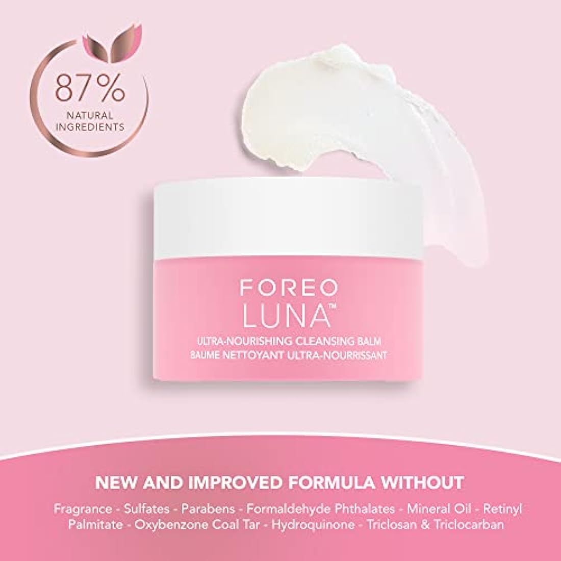 FOREO LUNA Cleansing Balm - Gentle Make Up Remover - Waterless Face Cleanser - Eye Makeup Remover - Vegan - Cleansing Oil - Hydrating Cleanser - Vitamin E & Shea Butter - All Skin Types - 75ml