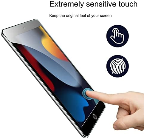 TOPESCT IPad 10.2 inch Screen Protector[2 Pack], Tempered Glass Film for Apple iPad 2021 2020 2019 (9th / 8th / 7th Generation),9H Hardness, Ultra Clear, Anti-Scratch,for iPad 7 / iPad 8 / iPad 9