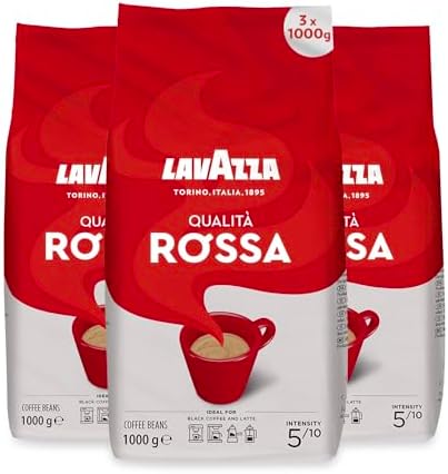 Lavazza Qualita Rossa Coffee Beans 1kg (3 Bags)