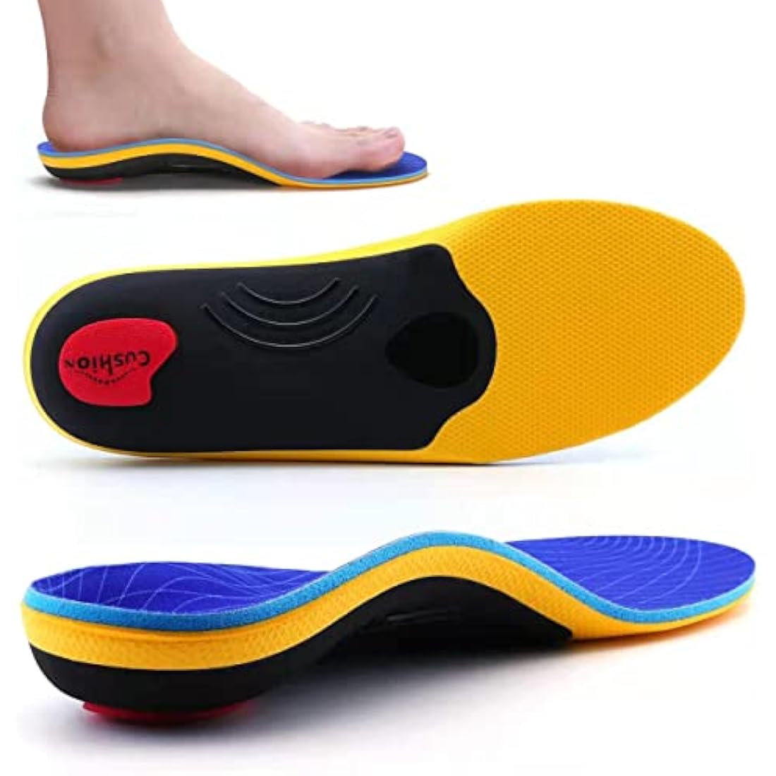 VALSOLE Orthotic Insole,Arch SupportFor Insole,Plantar FasciitisInsole,for OverPronation,Flat Feet,Metatarsalgia,Heel Pain, Insoles for Men and Women,Blue (UK 9-28cm, Blue-V227)