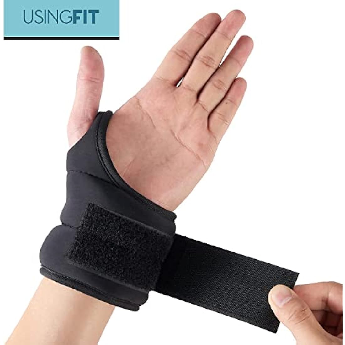 USINGFIT Wrist Weights with Thumb Loops Lock for Women Men 0.5kg * 2 / 1kg * 2/1.5kg * 2 Ankle Weights Arm Hand Leg Weighted Gloves Sand Bags Ladies Sandbag Walking Running Gym Fitness Training