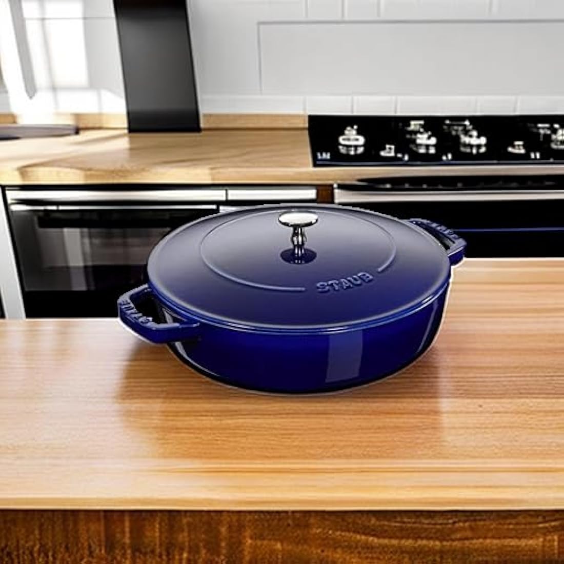 STAUB 40511-476-0 Cast Iron Chistera, Dark Blue, 28 cm