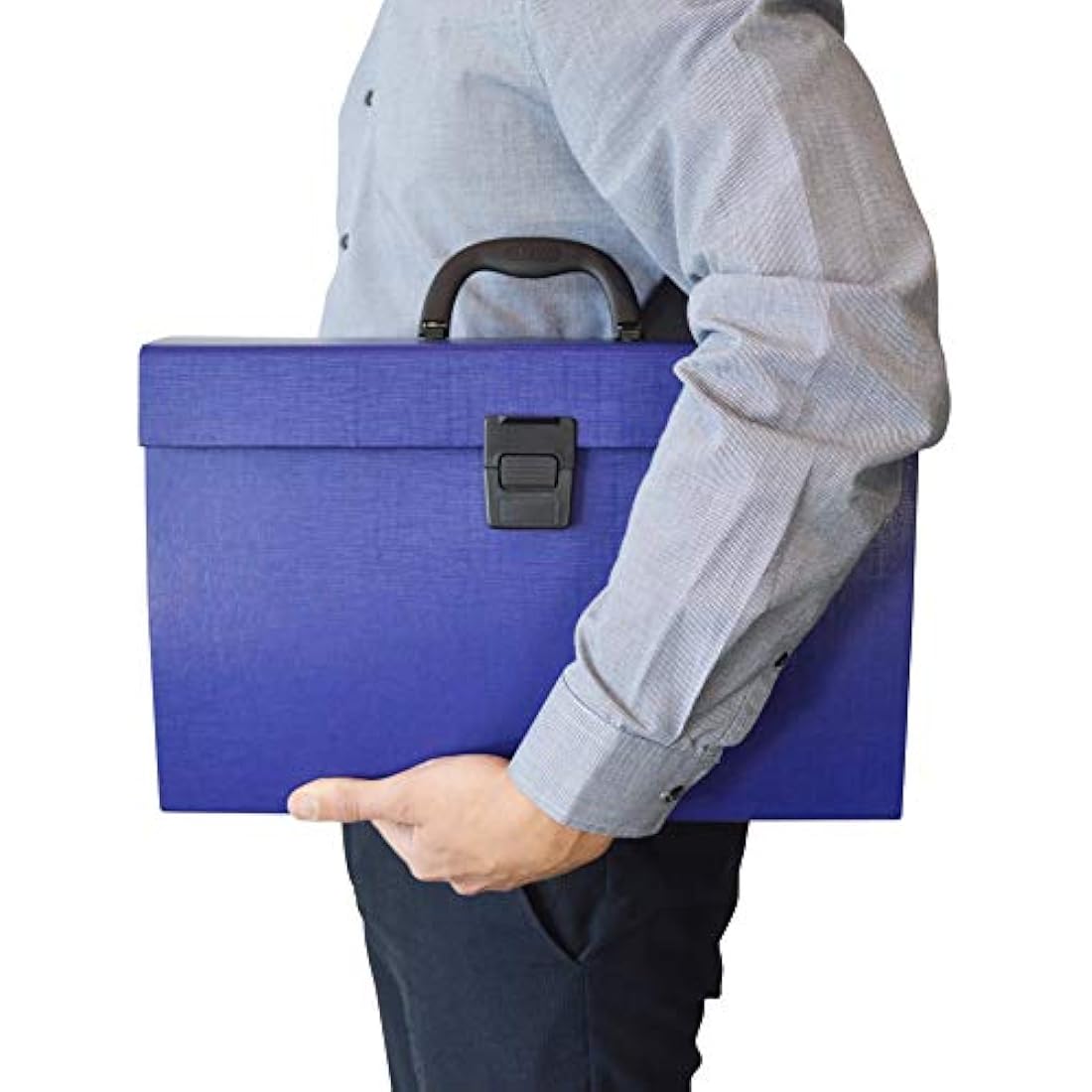 Rapesco 1553 19-Part Expanding Box File Document Organiser, A4+, Blue