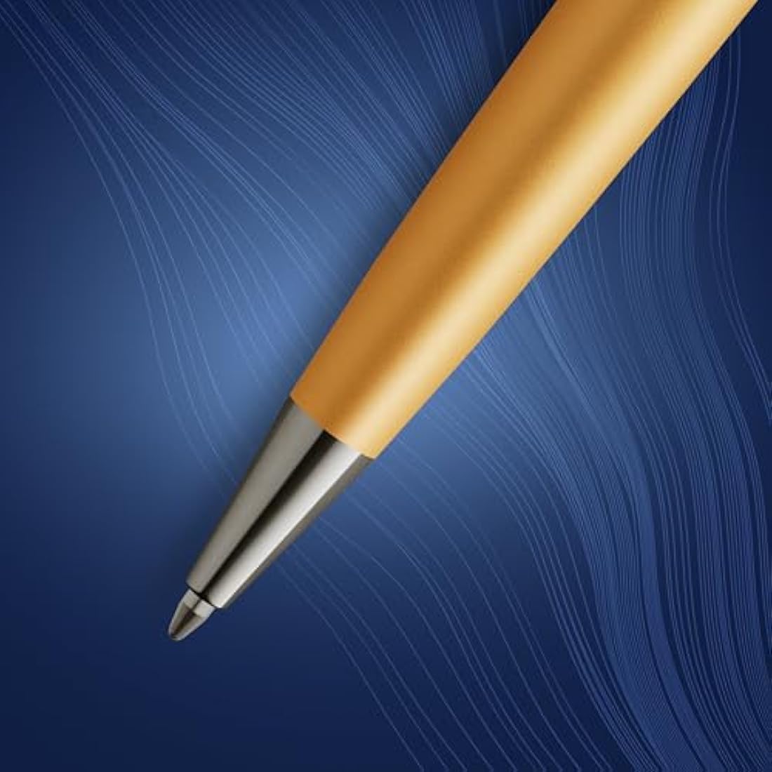 Waterman Expert Ballpoint Pen | Metallic Gold Lacquer with Ruthenium Trim | Medium Point | Blue Ink | With Gift Box