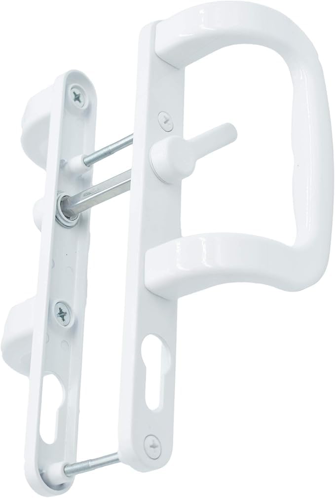 Trusky uPVC Sliding Patio Door Handle - 92mm 92PZ - White P Door Handle - Inline Lever Pair Set - 92PZ XL White Sliding Patio Door Handles with Inline