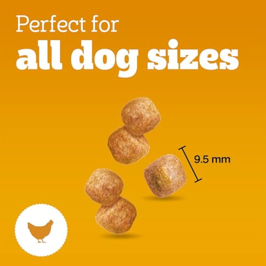 PEDIGREE TASTY MINIS Puppy Dog Treats Chicken Chewy Cubes 125g - Pack of 8