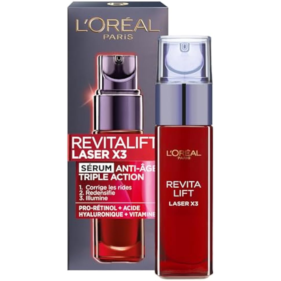 L'Oréal - REVITALIFT LASER X3 - Regenerating Anti-Aging Serum with Hyaluronic Acid