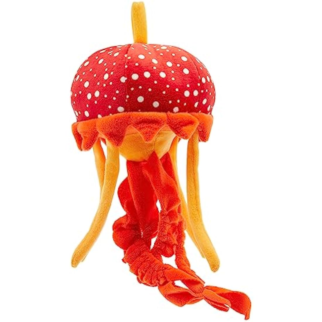 Zappi Co 100% Recycled Plush Jellyfish Orange Toy (33cm Height) Stuffed Soft Cuddly Eco Friendly animals Collection For New Born Child First kid