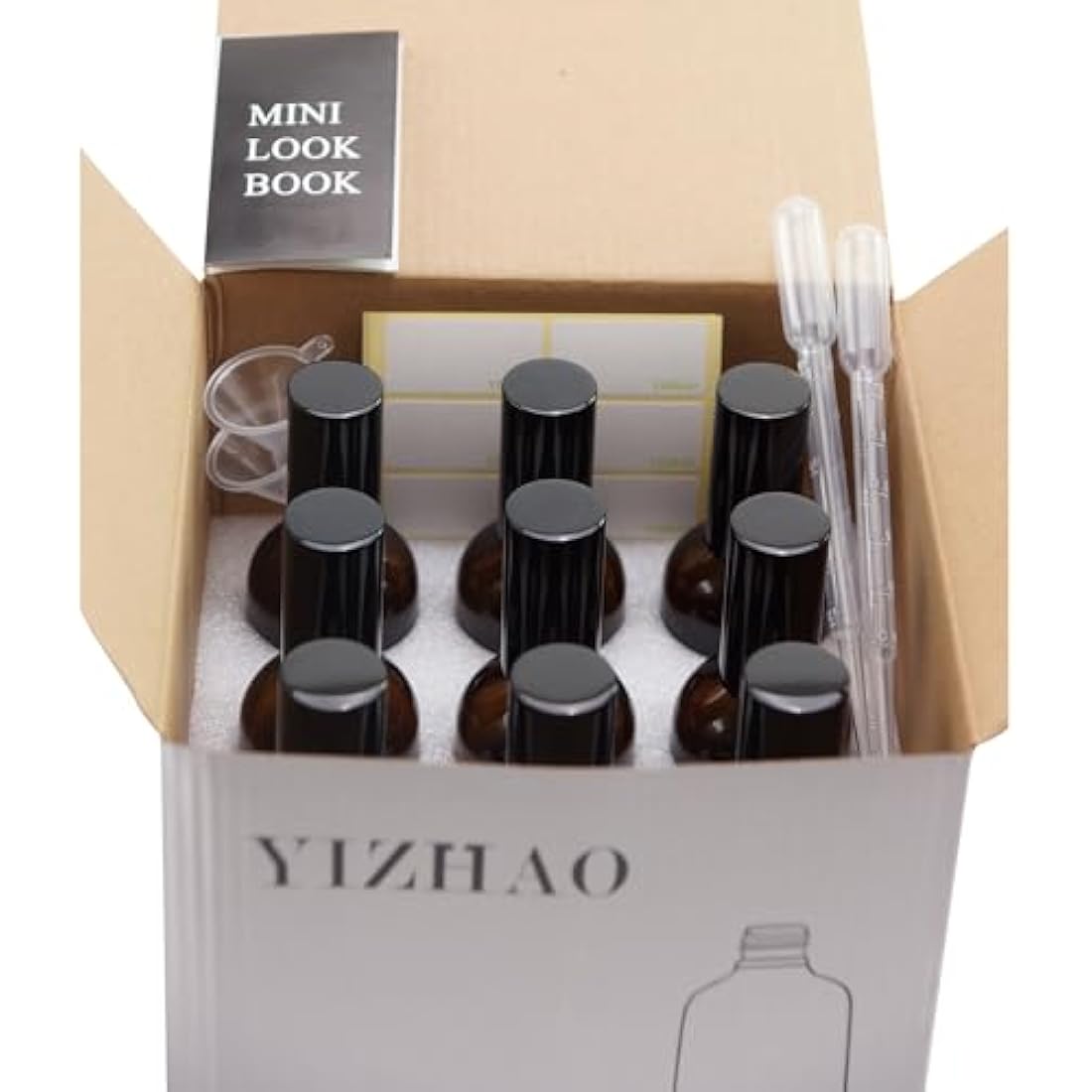 Yizhao 100ml Green Glass Spray Bottle for Essential Oils, Small Empty Fine Mist Spray Bottle, for Cleaning, Aromatherapy, Cosmetic Sprays, Hair –9 Pcs